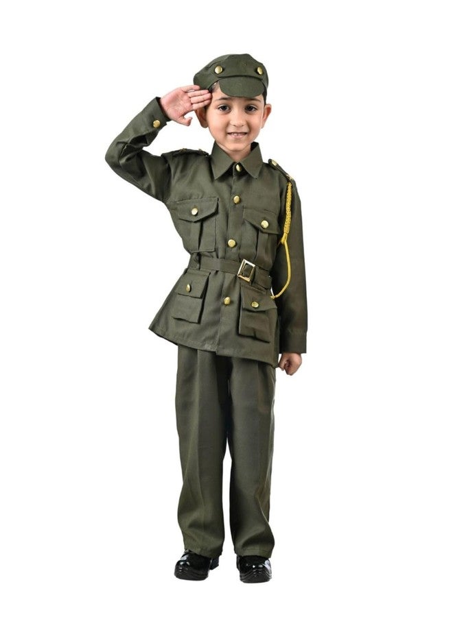 BookMyCostume Army Soldier with Whistle Professional Community Helper Kids Fancy Dress Costume 13-14 Years - Image 1